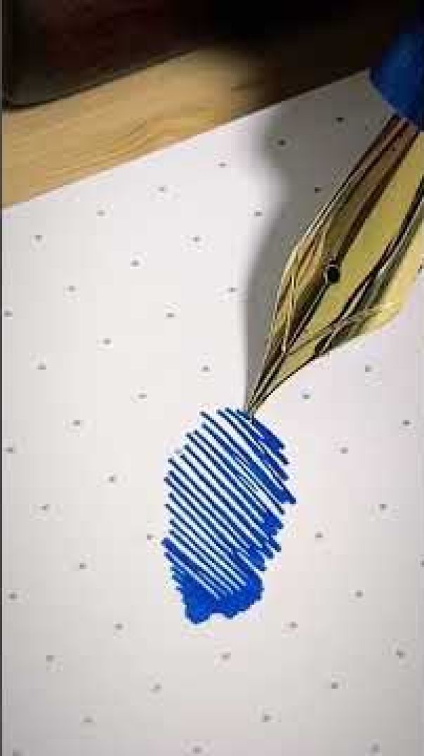 Watching ink flow from a fountain pen is so satisfying